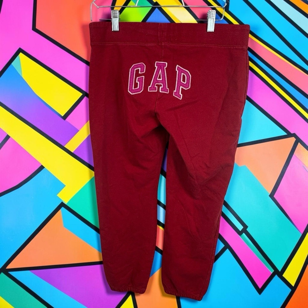 Y2K Gap  2007 Pink Red Spellout Jogger Sweatpants Size Small‎ Low Rise